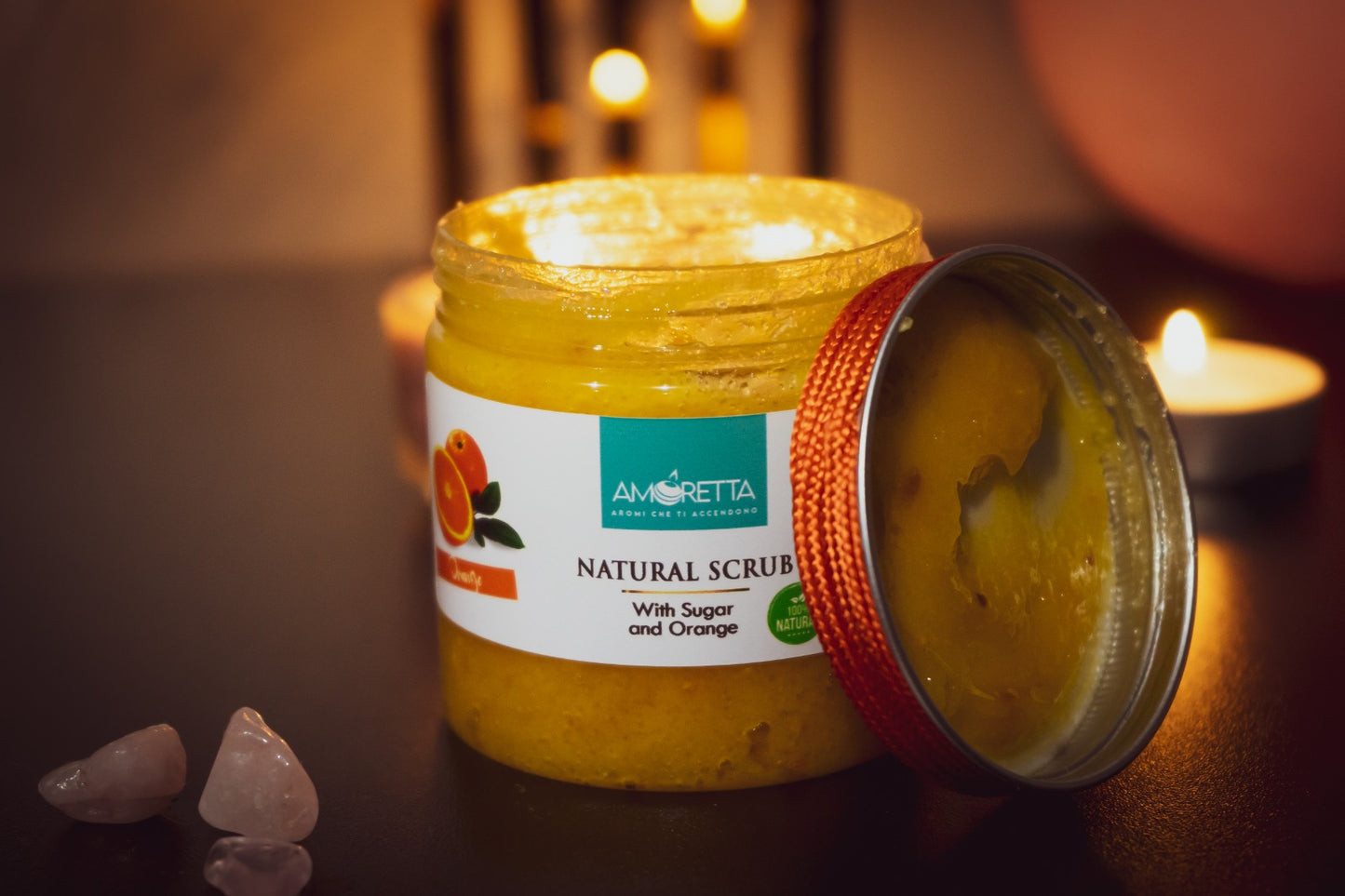 Scrub Naturale Zucchero & Arancia – Esfoliazione Sensoriale