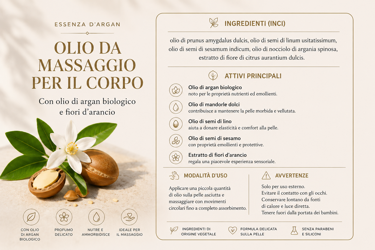 Massage Oil Argan-Rituale Sensoriale Ispirato al Marocco