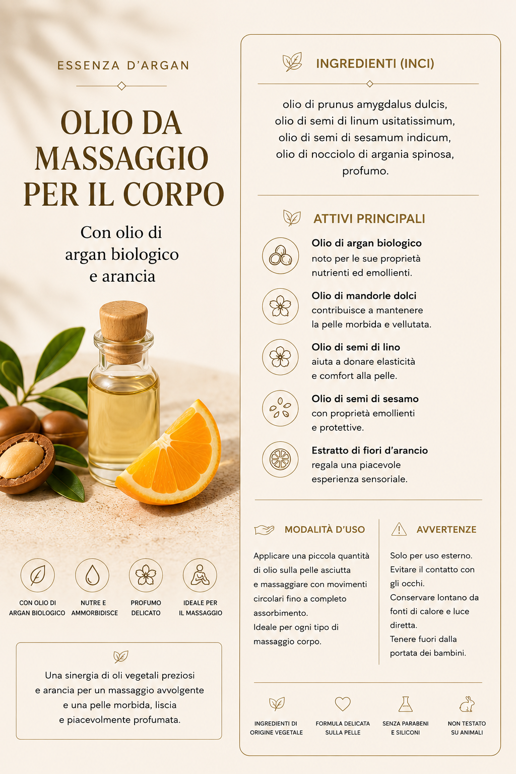 Massage Oil Argan-Rituale Sensoriale Ispirato al Marocco