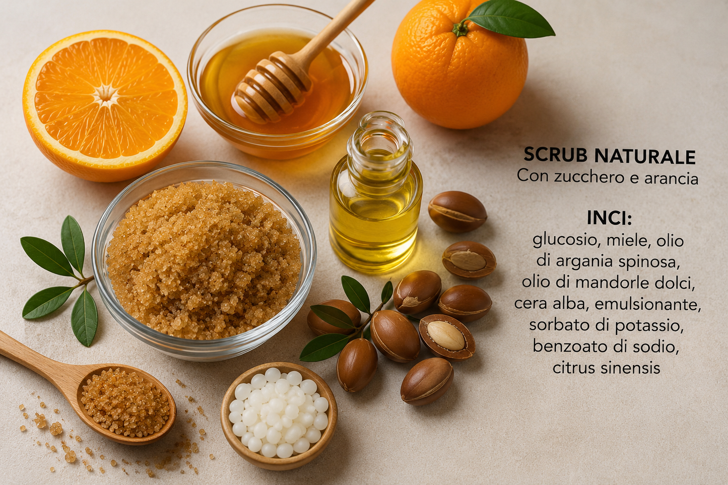 Scrub Naturale Zucchero & Arancia – Esfoliazione Sensoriale